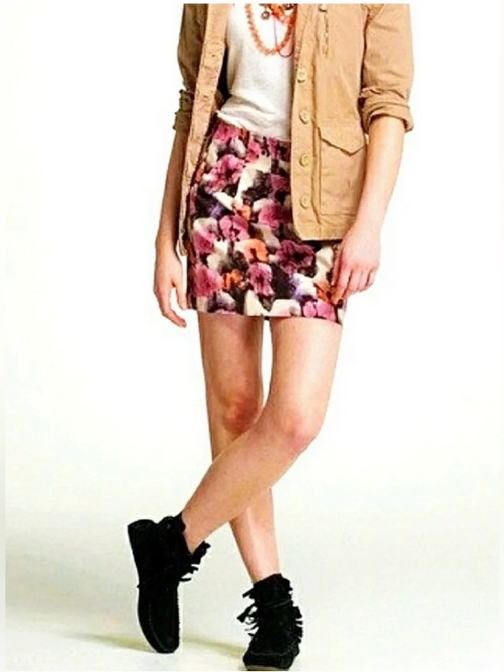 J Crew Watercolor Floral Skirt